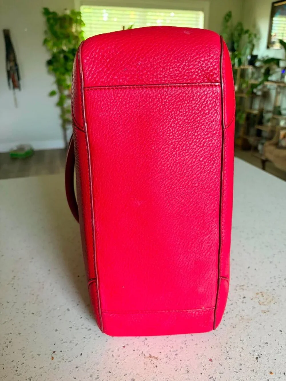Tory Burch Robinson Pebbled Leather Convertible Satchel Tote Red Crossbody Bag